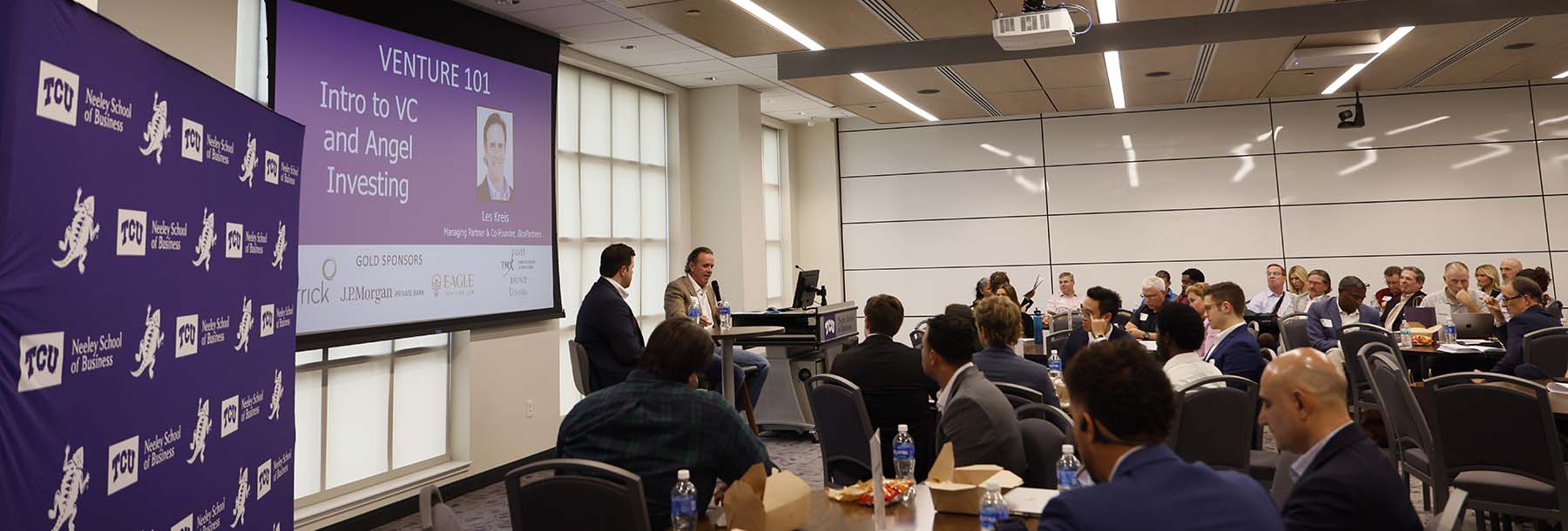 Section Image: 3 speakers presenting at Venture 101 