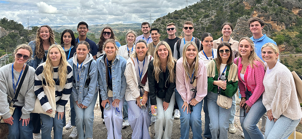 Section Image: TCU students at an overlook on a cloudy day 