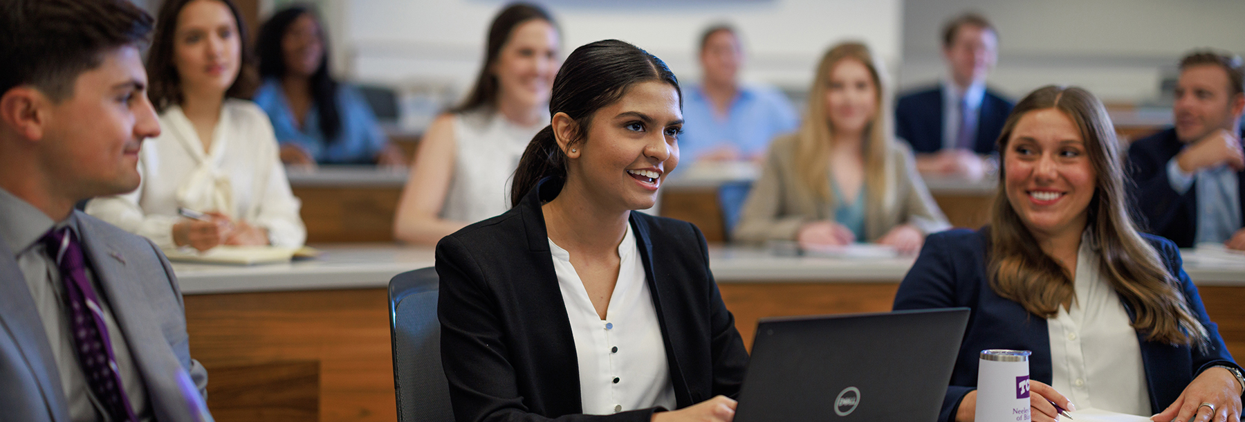 Section Image: Students in Neeley classroom 1201 