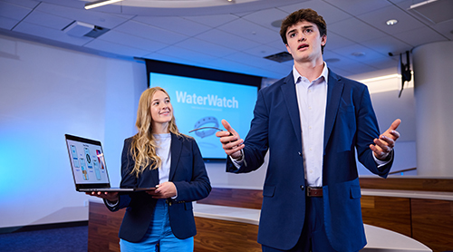 Section Image: Presenters of the WaterWatch including Forrest Williams 