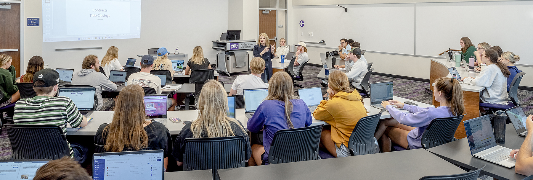 Section Image: Leslie Purvis teaching class 