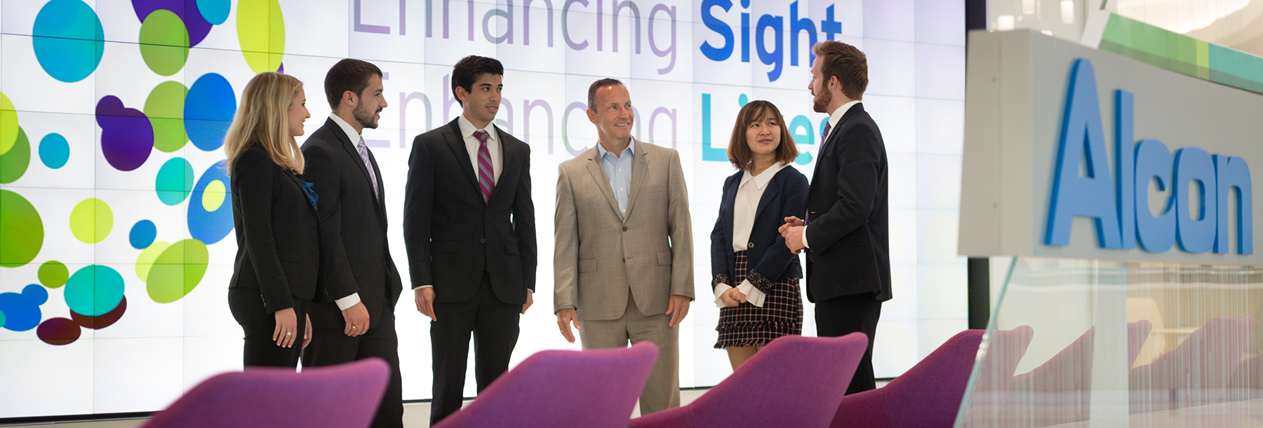 Section Image: Group of students at Alcon 