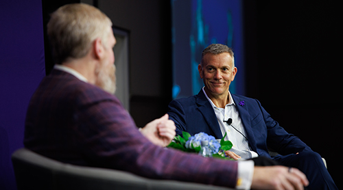 Section Image: Mike Freno and Craig Crossland on stage in the BLUU Ballroom 