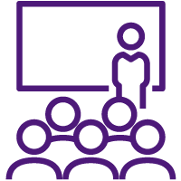 Speaker presenting to group