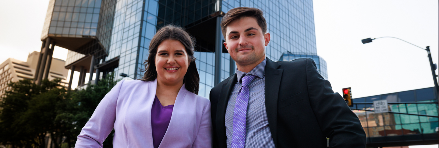 Section Image: Male and female student downtown Fort Worth 