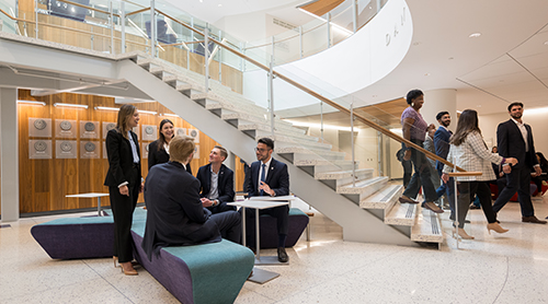 Section Image: Rogers Rotunda with students walking 