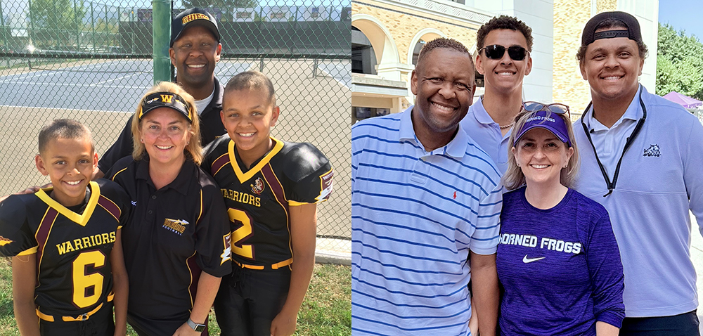 Fields family ready for little league and attending a TCU football game together