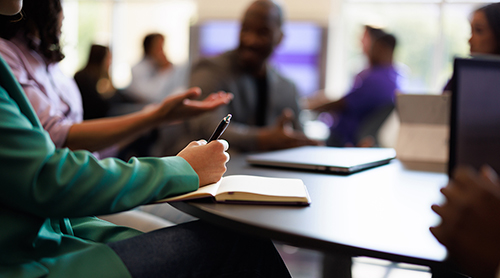 Section Image: Students in Neeley classroom 1201 