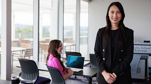 Section Image: Leslie Purvis teaching class 